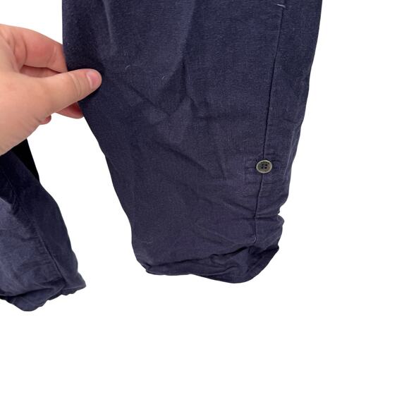 Roxy Navy blue linen wide legged pants - Picture 4 of 6